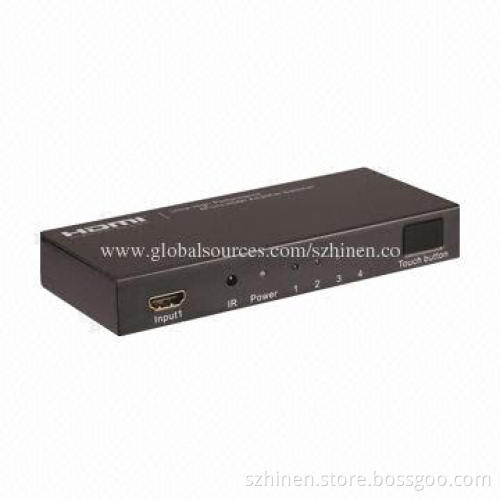 4-port HDMI Amplifier Switcher, HDCP Pass-through, Supports 250MHz/2.5Gbps Per Channel Bandwidth